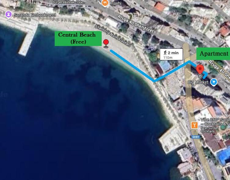 Robin Sea View Apartment Sarandë Exterior foto